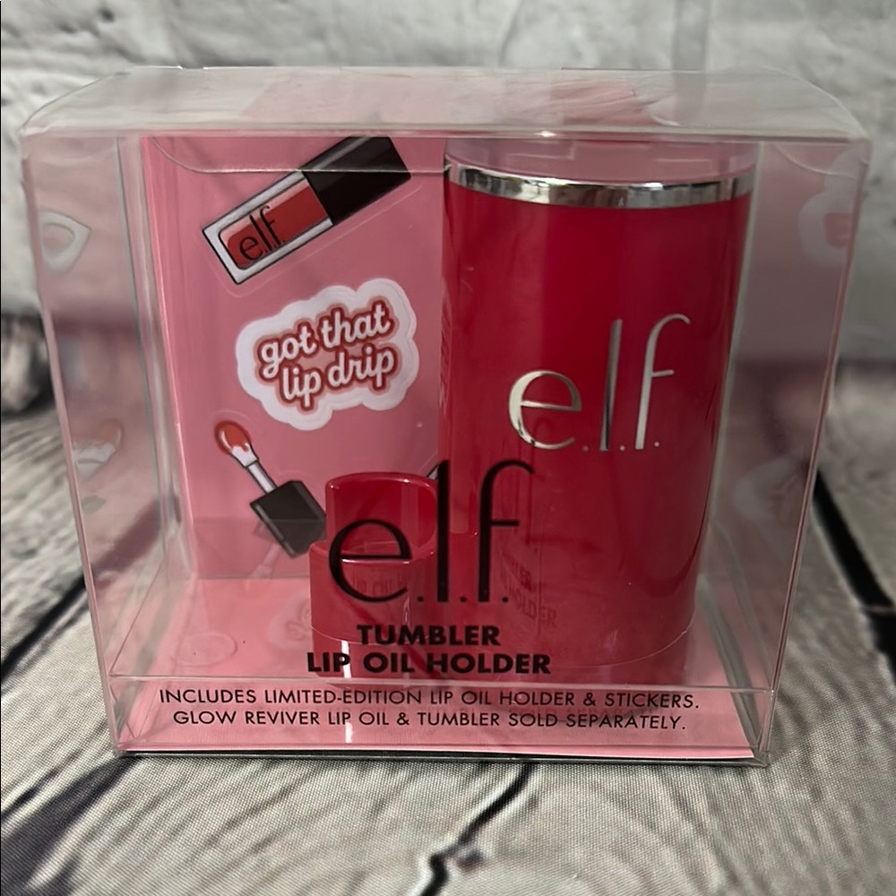 e.l.f. Pink Tumbler Lip Oil Holder
